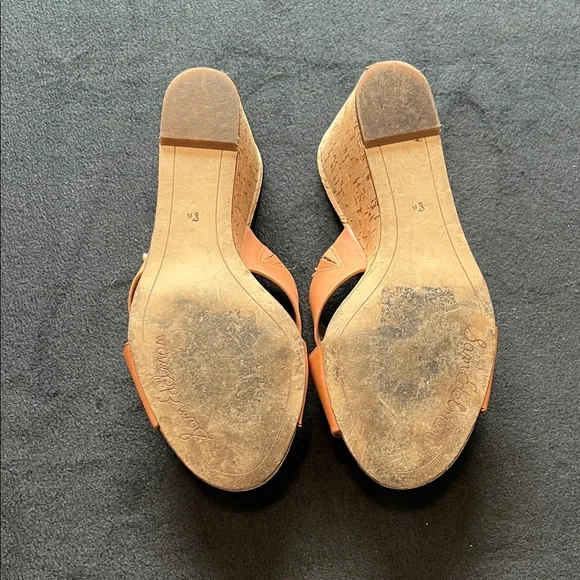 Sam Edelman Nahla Tan Brown Crisscross Leather Wedge Sandals 8.5 women’s - Picture 6 of 9